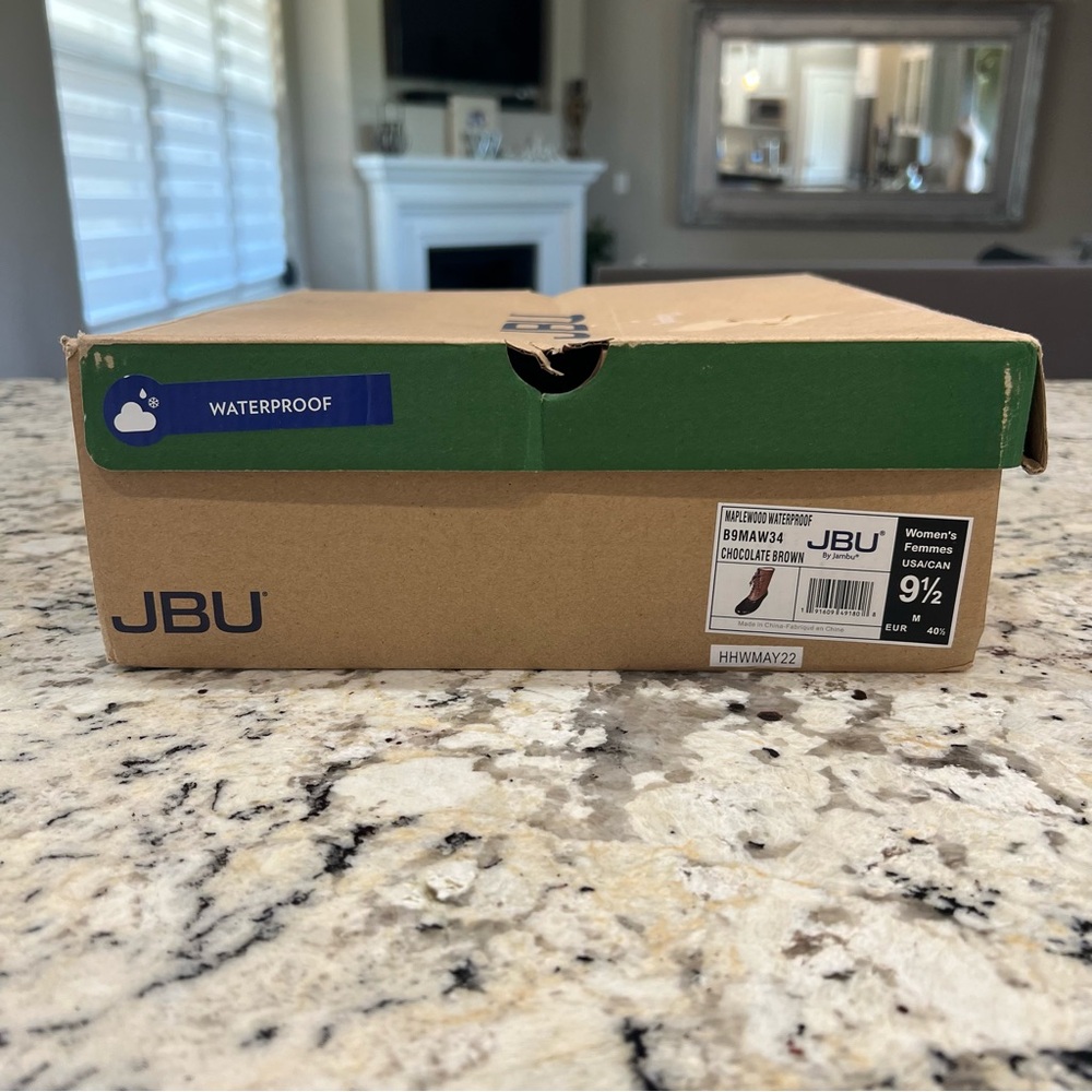 NIB JBU Duck Rain Boots Women’s 9.5 Chocolate Brown Maplewood Waterproof NWT - Picture 9 of 10